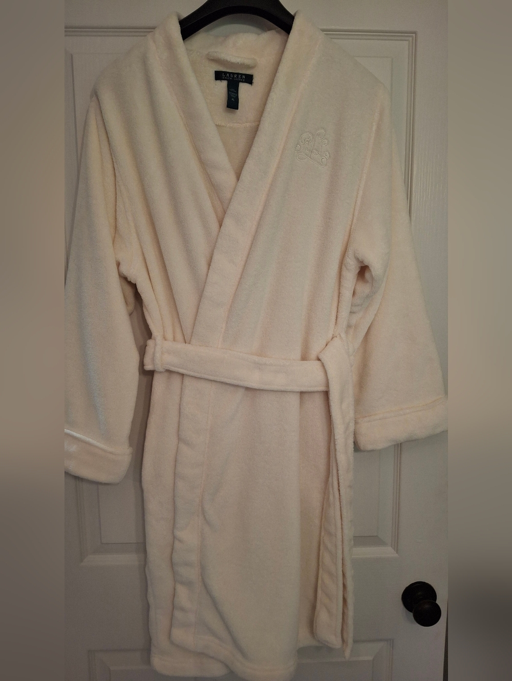 New Ralph Lauren Monogram Bathrobe with Belted Waist And Pockets